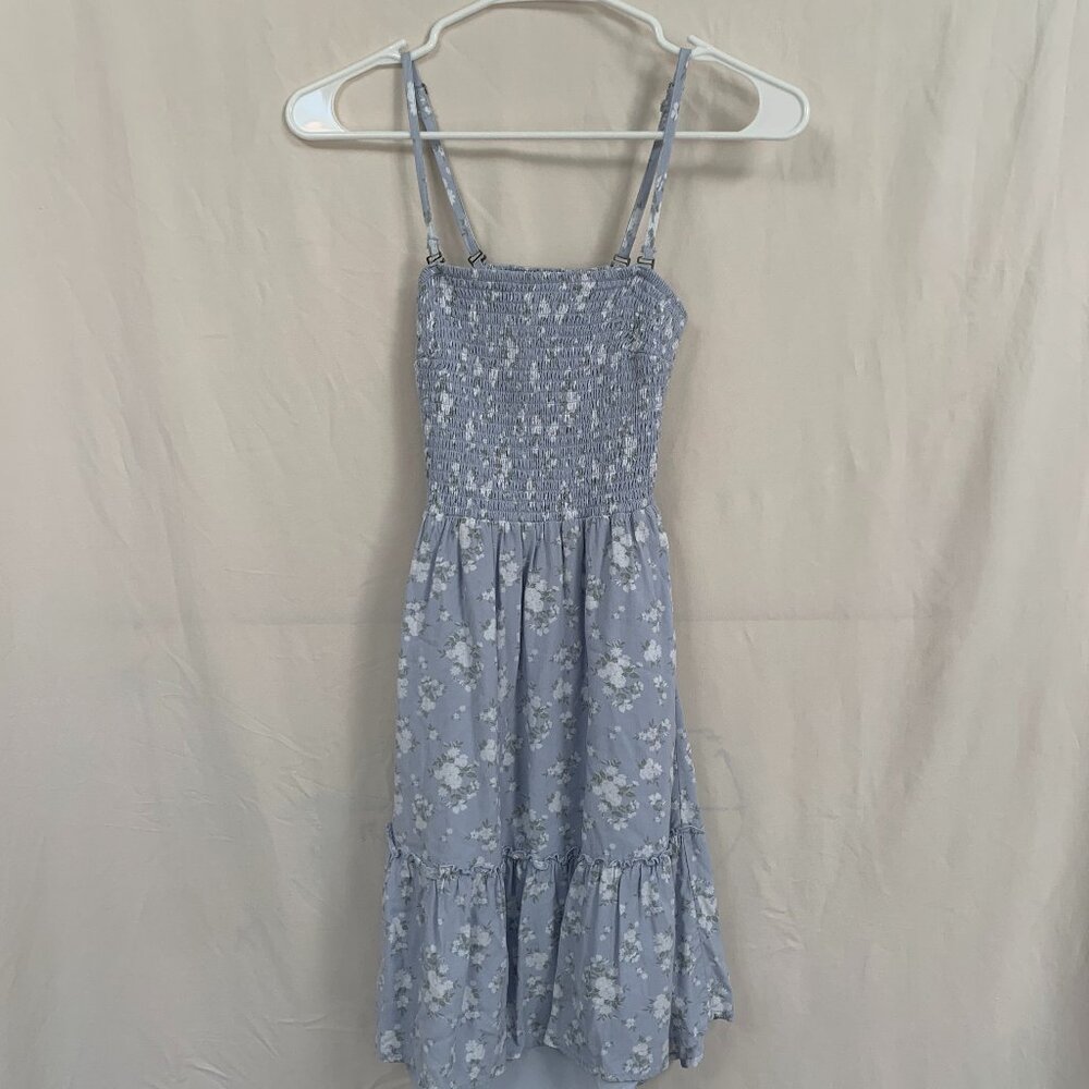 Hollister XS Blue Floral Mini Dress